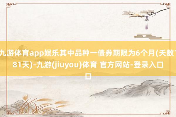 九游体育app娱乐其中品种一债券期限为6个月(天数181天)-九游(jiuyou)体育 官方网站-登录入口